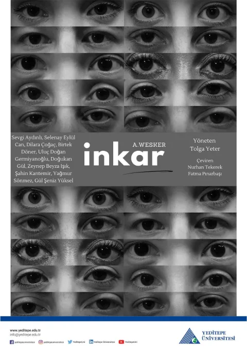 Yeditepe Ünv. GSF Tiyatrobölümü ''inkar'' afişi