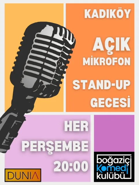 Boğaziçi Komedi Kulübü: Kadıköy Açık Mikrofon Stand-up Gecesi afişi