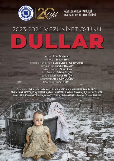İstanbul Aydın Ünv. Drama Ve Oyunculuk Bölümü ''dullar'' afişi