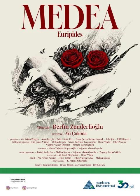 Yeditepe Üni Tiyatro Bölümü ''Medea'' afişi
