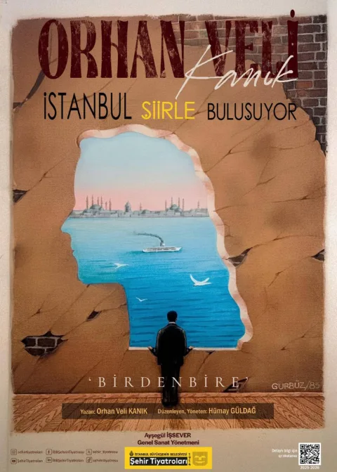 İstanbul Şiirle Buluşuyor: ''Birdenbire'' Orhan Veli afişi