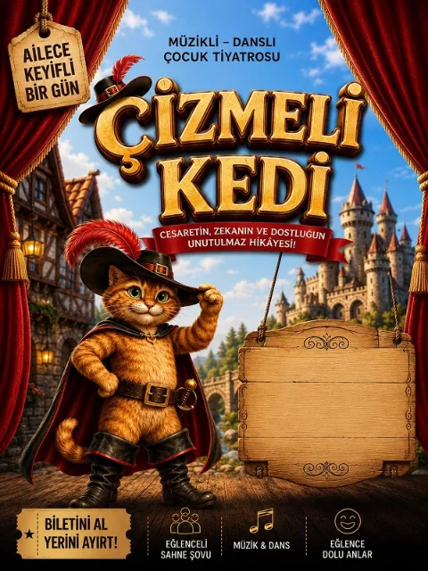 Çizmeli Kedi afişi