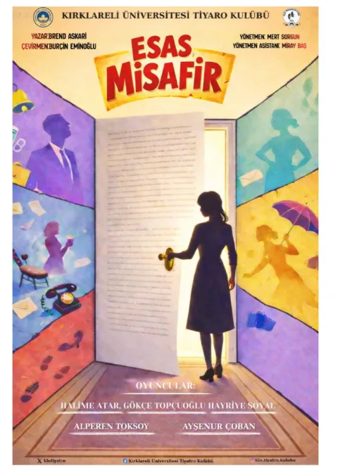 Kırklareli Üni. Tiy. Kul. ''Esas Misafir'' afişi