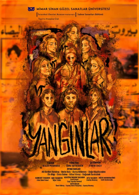 Mimar Sinan Güzel San. Üni. İDK Tiy. Anasanat Dalı ''Yangınlar'' afişi