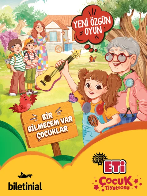 ETİ Çocuk Tiyatrosu Bir Bilmecem Var Çocuklar afişi