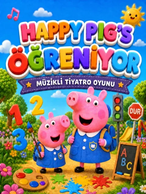 Happy Pig's Öğreniyor afişi