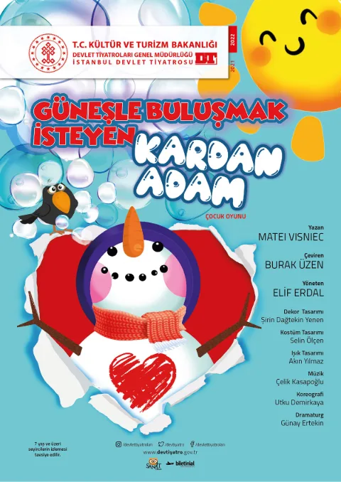 Güneşle Buluşmak İsteyen Kardan Adam "İstanbul Devlet Tiyatrosu" afişi
